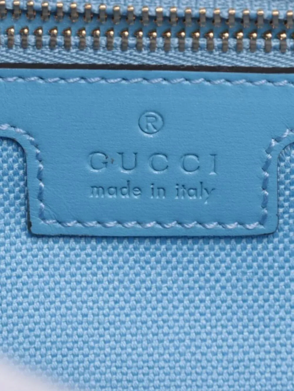 Gucci GG Canvas Leather Shoulder Bag Blue - Picture 9 of 10